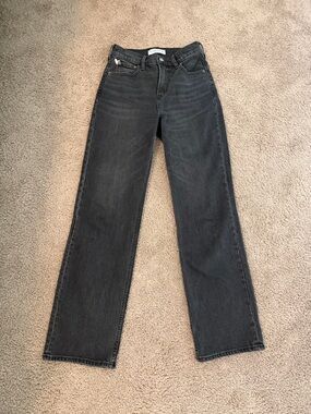 Abercrombie & Fitch Straight Leg Jeans - Black Wash